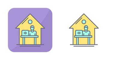 Work At Home Vector Icon