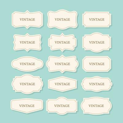 Vintage Frames Set, clipart bundle. Retro collection for decorative design. Frame Retro collection for decorative design. Vector stock illustration
