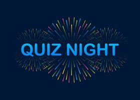 Quiz night. Firework explosion. Vector stock illustration