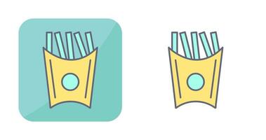 icono de vector de papas fritas único