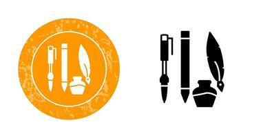 Unique Writing Equipment Vector Icon