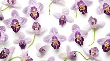 Monkey orchid flower patterned background. Flower texture background. Generative AI photo