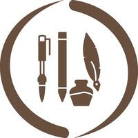 Unique Writing Equipment Vector Icon