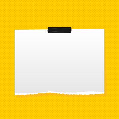 Vector blank sheet of torn paper edges. Vector stock illustration