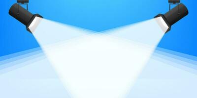 Abstract mockup with blue projecton white background for banner design. Abstract blue light effect background. vector