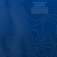 Mopographic map. The stylized height of the topographic contour in lines and contours. Vector illustration.