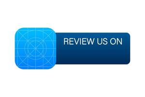 Review us User rating concept. Review and rate us stars. Business concept. Vector stock illustration