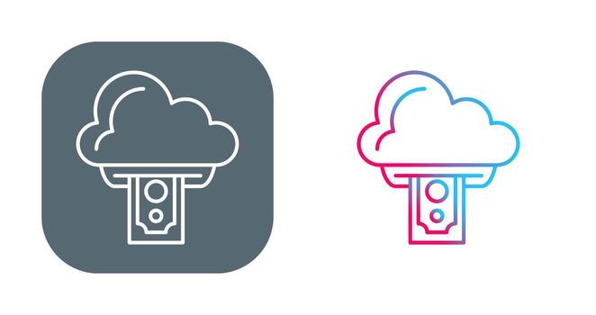 icono de vector de computación en la nube