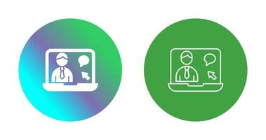 Online Interview Vector Icon