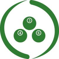 Unique Snooker Balls Vector Icon