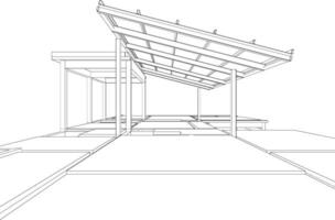 3d ilustración de edificio estructura vector