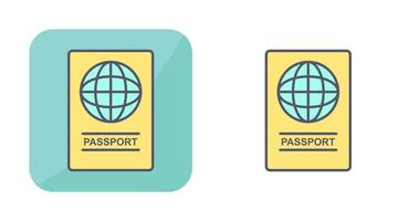 icono de vector de pasaporte