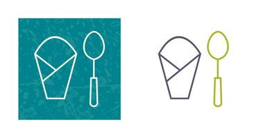 Spoon and Napkin Vector Icon