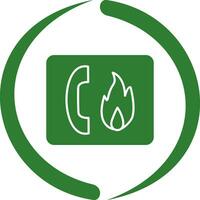 icono de vector de emergencia de incendio único