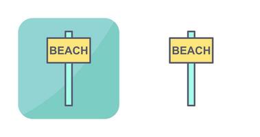 Beach Sign Vector Icon