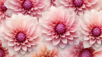 Dahlia flower patterned background. Flower texture background. Generative AI photo