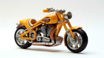 Displaying a 3D miniature Adventure Motorcycle. Generative AI photo