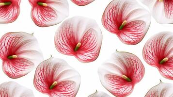 Flamingo flower patterned background. Flower texture background. Generative AI photo
