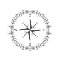 Compass on white background. Flat vector navigation symbol. Vector stock illustration