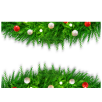 Christmas border frame with ball and light png