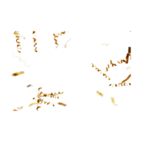 realistic gold celebration confetti on transparent background png