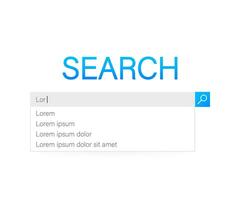 Search bar vector element design. Set of search bar boxes. UI interface template. Vector stock illustration