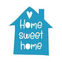 conceptual escrito frase hogar dulce casa.mano dibujado tipografía póster. inspirador vector tipografía.