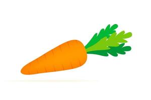 Carrot icon. Flat design on a white background. Vector stock illustration.