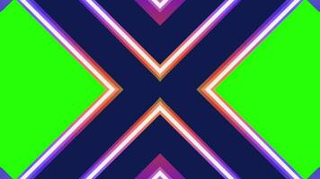 Abstract animating with colorful lines and green background video