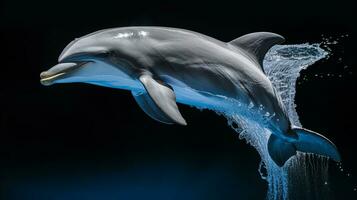 Wildlife photography of Photo of Dolphin. Generative AI