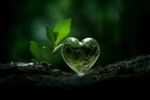 Save nature heart. Generate Ai photo