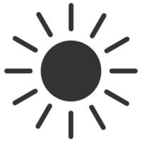 Sun silhouette. Vector flat icon