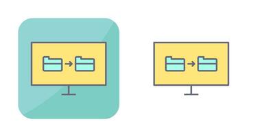 icono de vector de uso compartido de archivos único