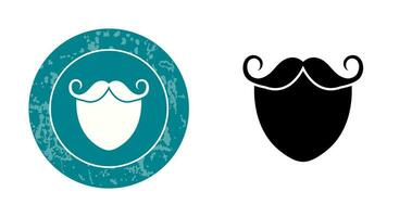 icono de vector de barba y bigote