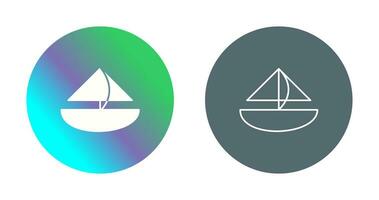 Small Yacht Vector Icon