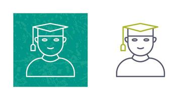 Unique Male Graduate Vector Icon