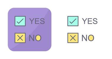 Yes No Option Vector Icon