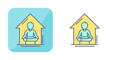 Yoga At home Vector Icon