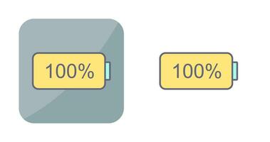 icono de vector de batería completa único