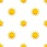 Realistic sun pattern for weather design on white background. Vector illustration