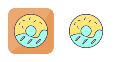 icono de vector de donut de crema