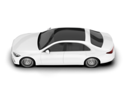 White luxury car isolated on transparent background. 3d rendering - illustration png