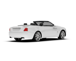 White luxury car isolated on transparent background. 3d rendering - illustration png