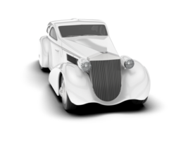 White luxury car isolated on transparent background. 3d rendering - illustration png