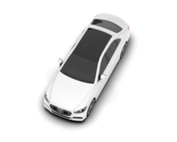 wit luxe auto geïsoleerd Aan transparant achtergrond. 3d renderen - illustratie png
