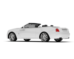 White luxury car isolated on transparent background. 3d rendering - illustration png