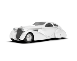 White luxury car isolated on transparent background. 3d rendering - illustration png