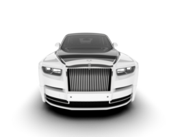 White luxury car isolated on transparent background. 3d rendering - illustration png