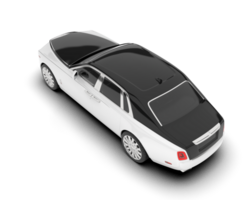 White luxury car isolated on transparent background. 3d rendering - illustration png