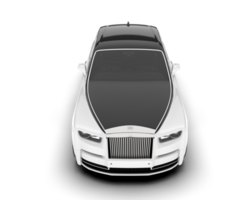 White luxury car isolated on transparent background. 3d rendering - illustration png